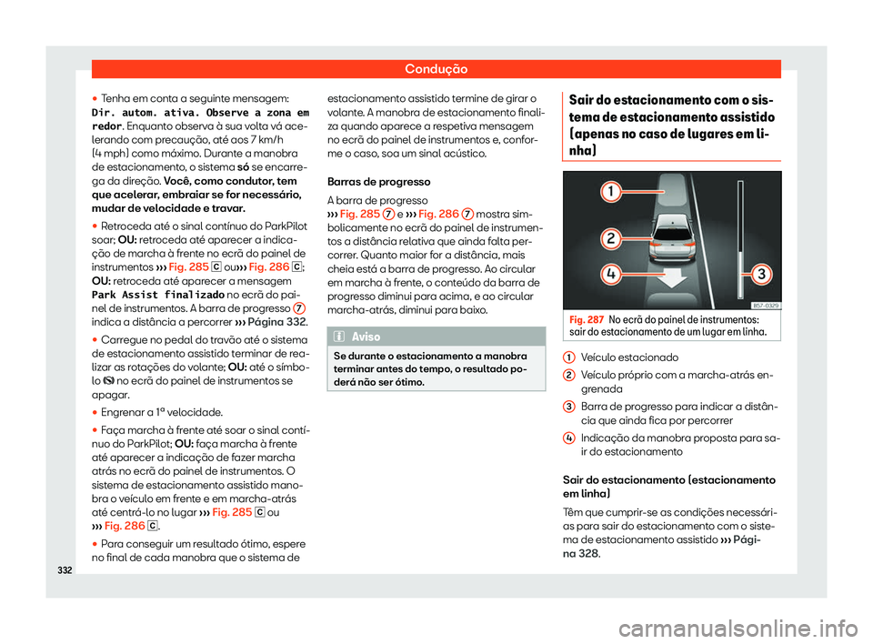 Seat Ateca 2019  Manual do proprietário (in Portuguese)  Condu