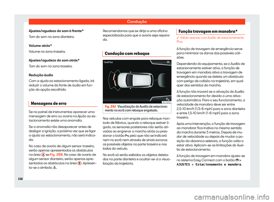 Seat Ateca 2019  Manual do proprietário (in Portuguese)  Condu