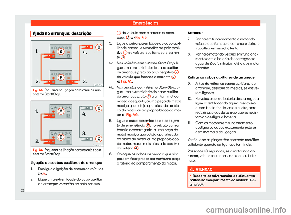 Seat Ateca 2019  Manual do proprietário (in Portuguese)  Emerg