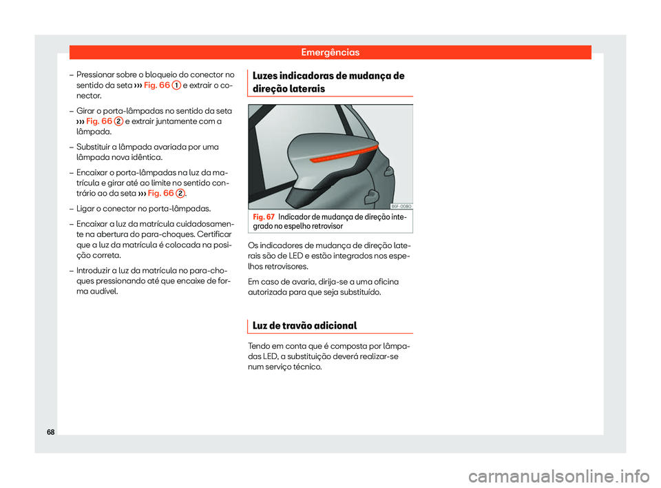 Seat Ateca 2019 Manual do proprietário (in Portuguese) Emerg Seat Ateca 2019 Manual do proprietário (in Portuguese) Emerg