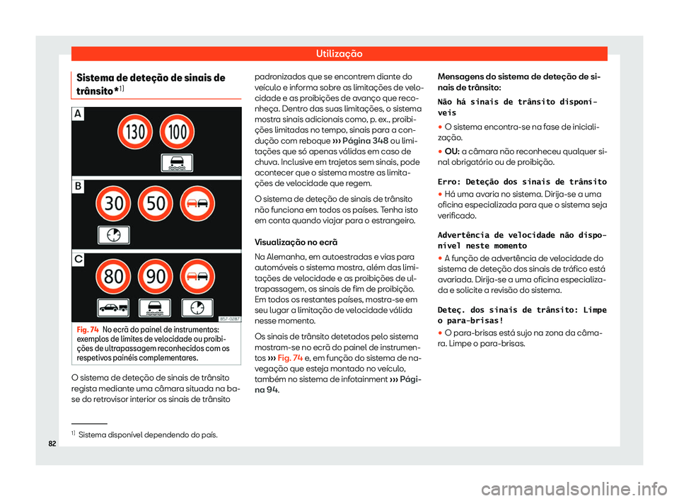 Seat Ateca 2019  Manual do proprietário (in Portuguese)  Utiliza