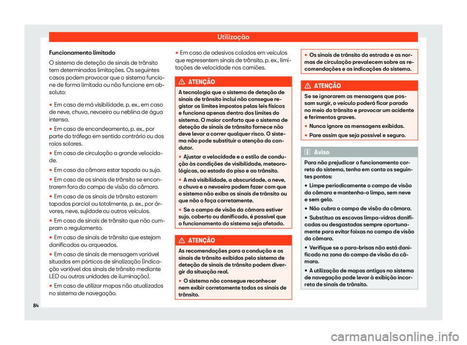 Seat Ateca 2019  Manual do proprietário (in Portuguese)  Utiliza