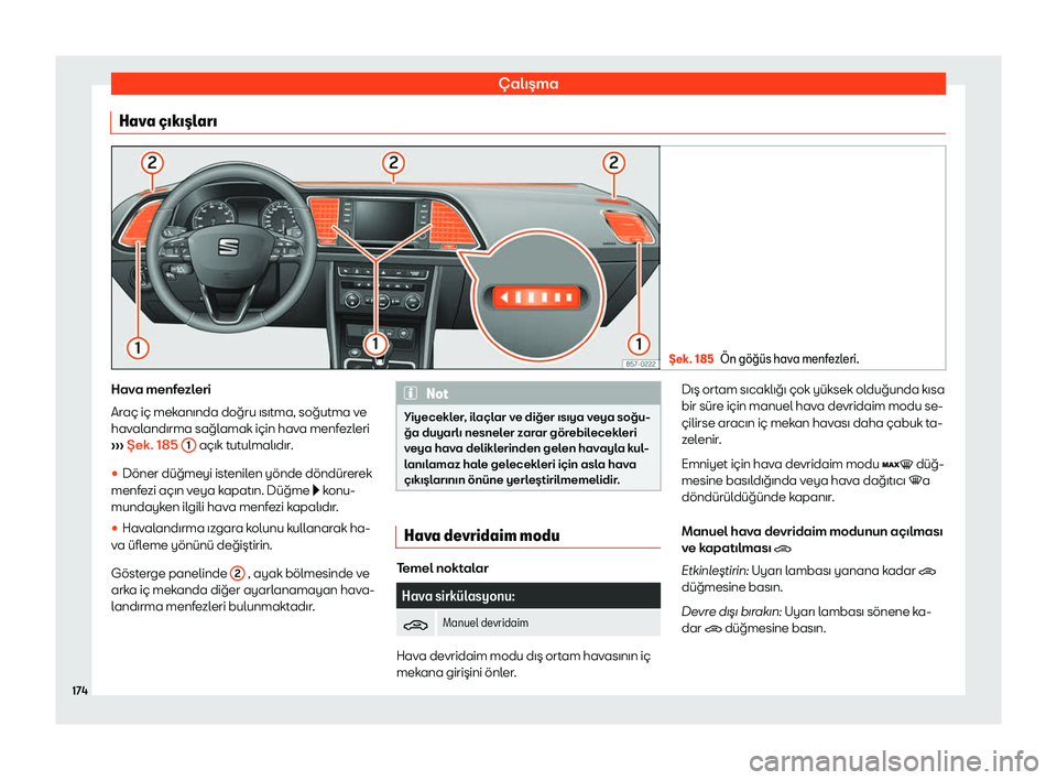 Seat Ateca 2019  Kullanım Kılavuzu (in Turkish) 
