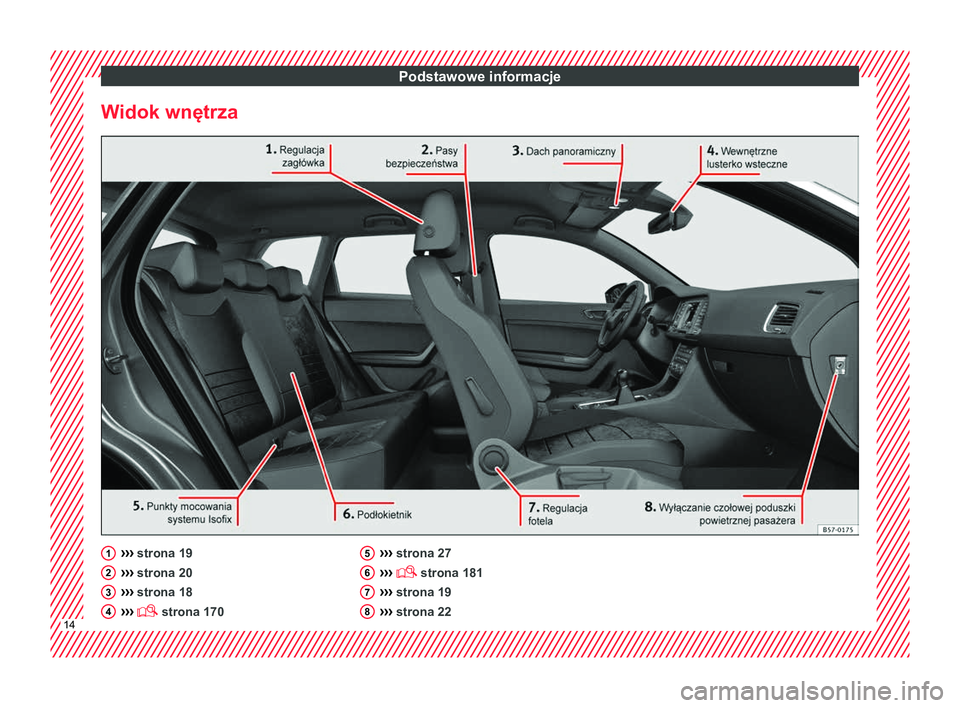 Seat Ateca 2018 Instrukcja Obsługi (in Polish) Podstawowe informacje
Widok wnętrza ›››
strona 19
›› ›
strona 20
››› strona 18
››› strona 170
1 2
3
4 ›››
strona 27
›› ›
strona 181
››› strona Seat Ateca 2018 Instrukcja Obsługi (in Polish) Podstawowe informacje
Widok wnętrza ›››
strona 19
›› ›
strona 20
››› strona 18
››› strona 170
1 2
3
4 ›››
strona 27
›› ›
strona 181
››› strona