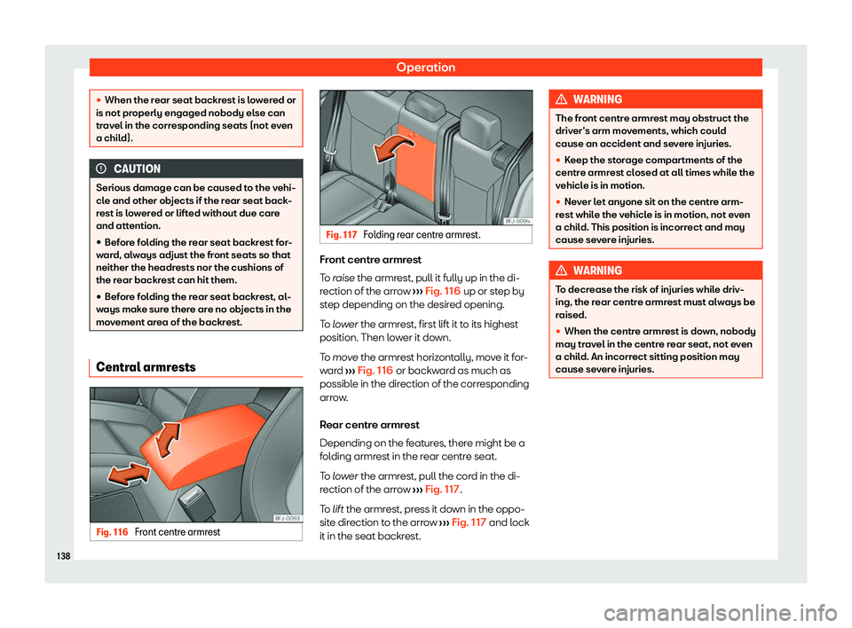 Seat Tarraco 2020  Owners manual Operation

