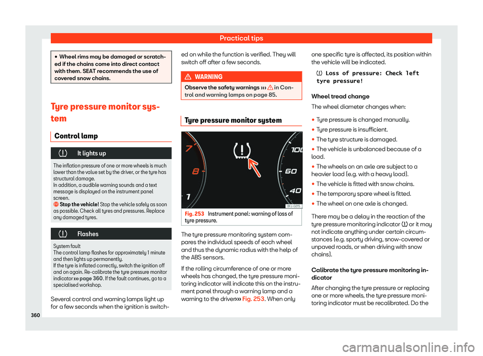 Seat Tarraco 2020  Owners manual Practical tips
