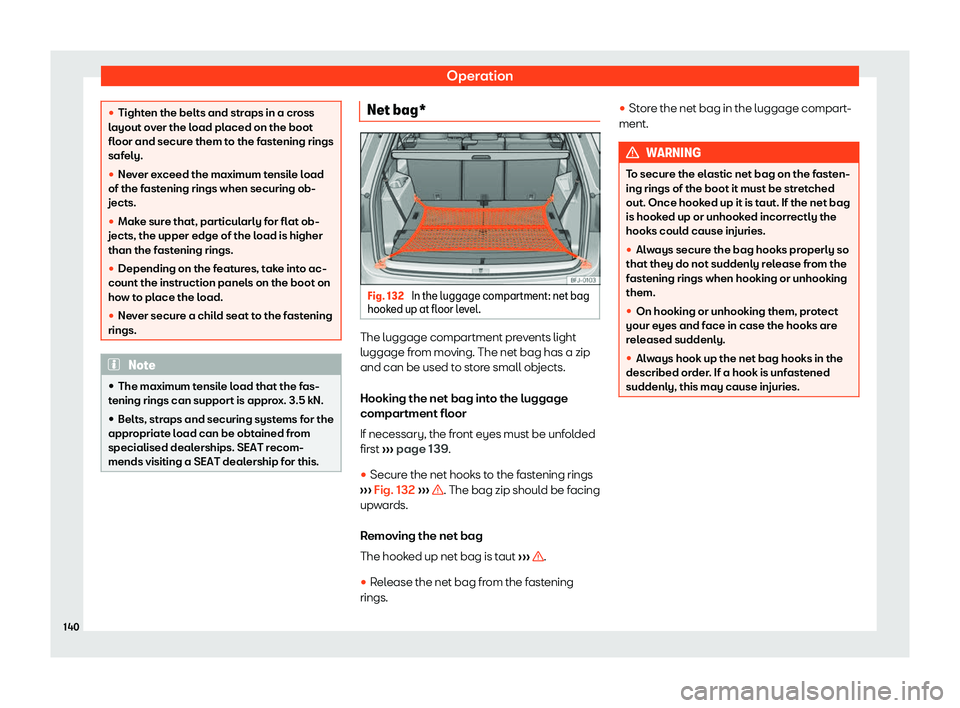 Seat Tarraco 2019  Owners manual Operation
