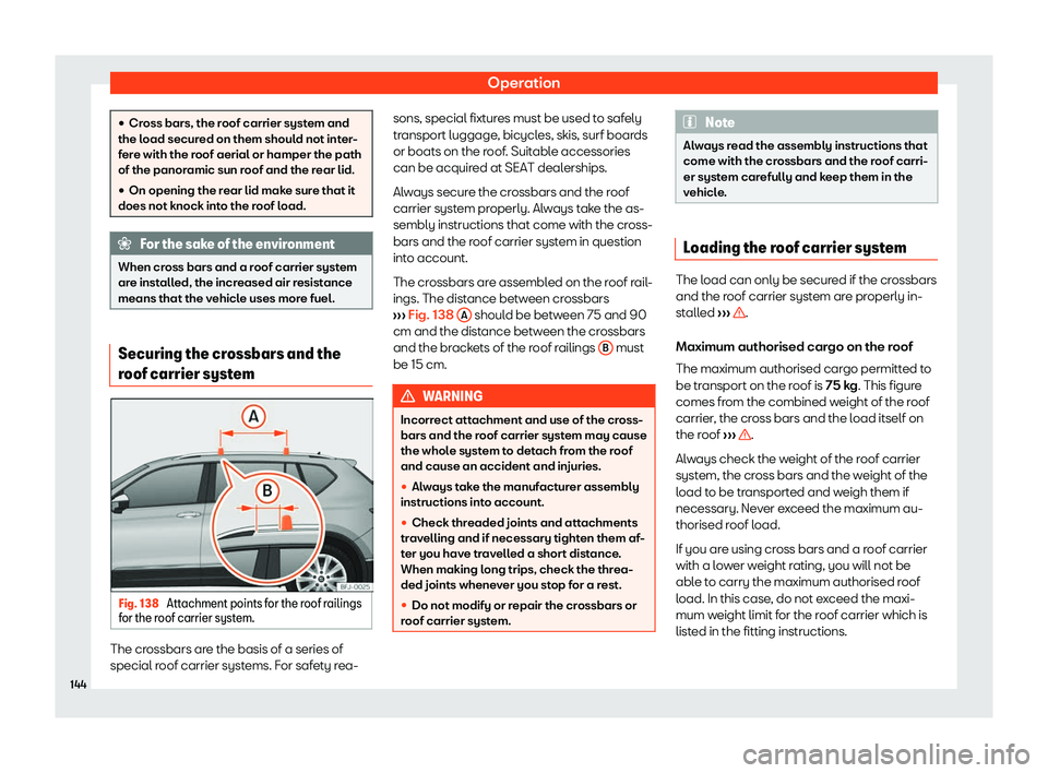 Seat Tarraco 2019  Owners manual Operation
