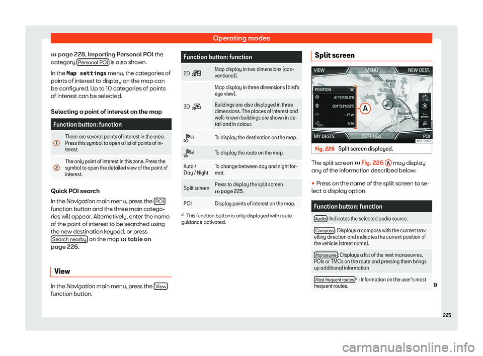 Seat Tarraco 2018  Owners manual Operating modes
