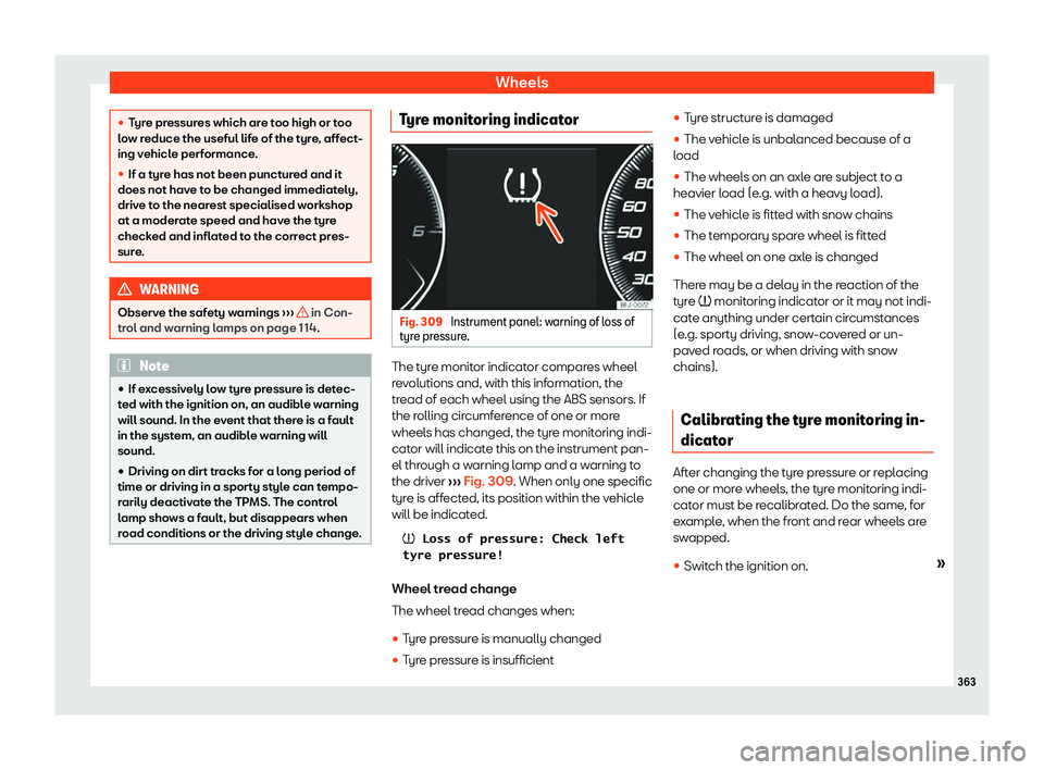 Seat Tarraco 2018  Owners manual Wheels
