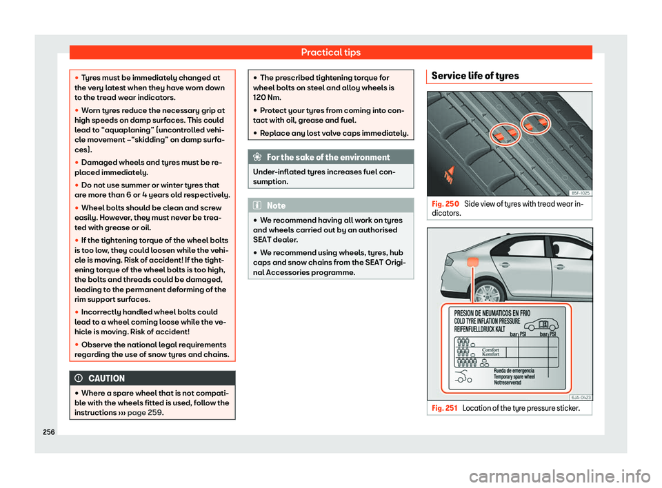 Seat Toledo 2018  Owners manual Practical tips
