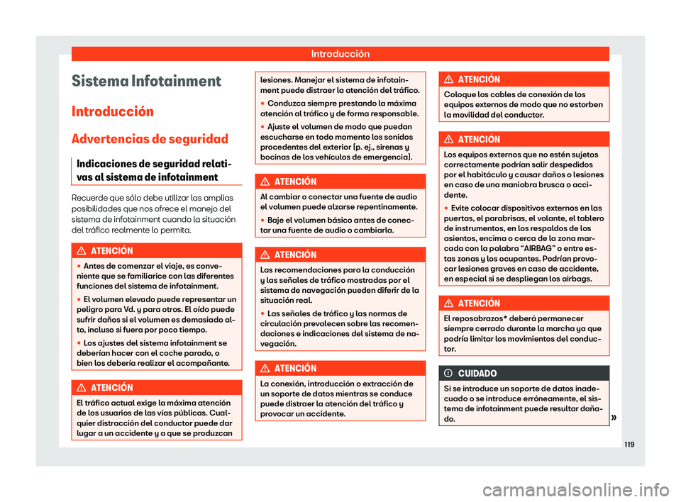 Seat Mii electric 2020  Manual de instrucciones (in Spanish) Introducci