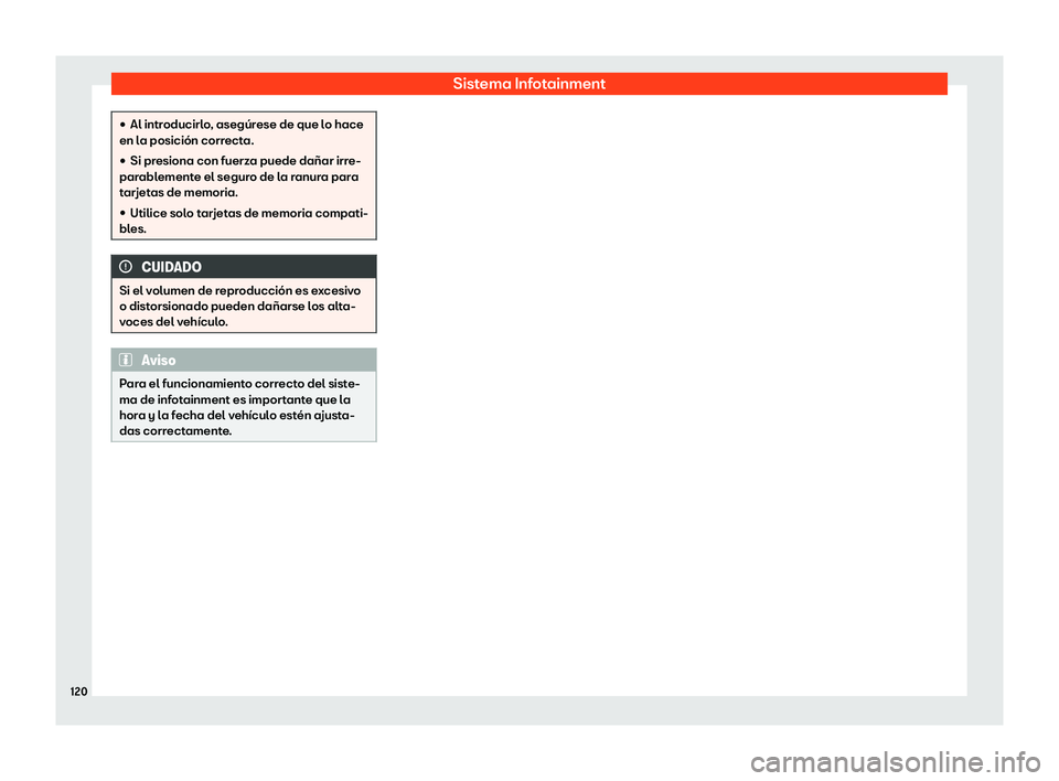 Seat Mii electric 2020  Manual de instrucciones (in Spanish) Sistema Infotainment
