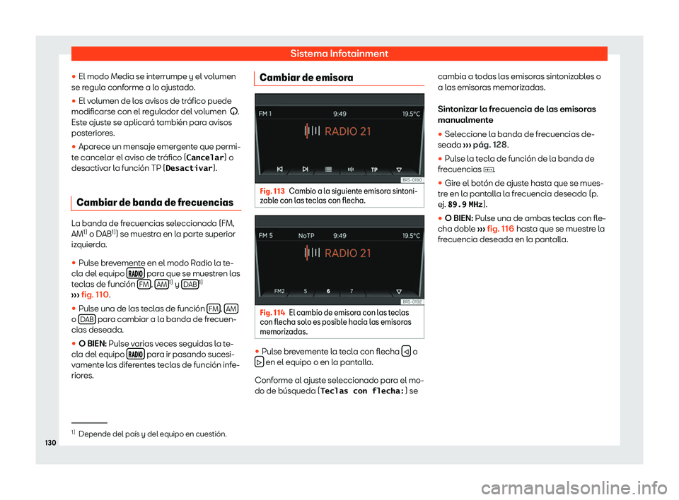 Seat Mii electric 2020  Manual de instrucciones (in Spanish) Sistema Infotainment

