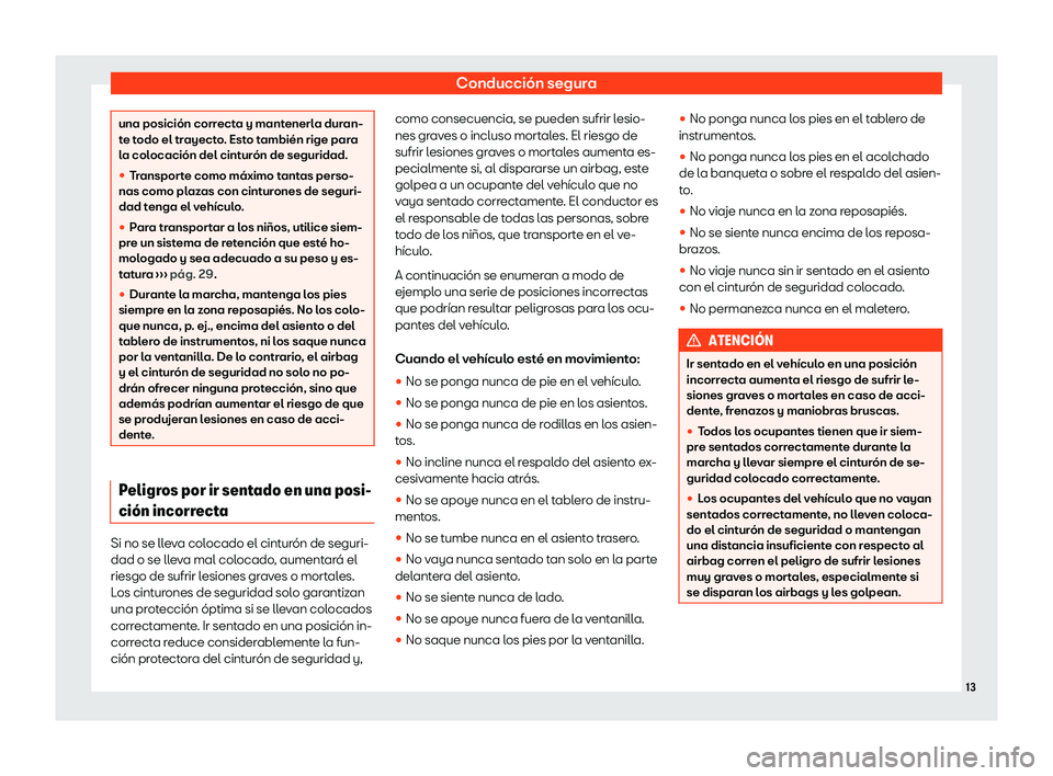 Seat Mii electric 2020 Manual de instrucciones (in Spanish) Conducci Seat Mii electric 2020 Manual de instrucciones (in Spanish) Conducci