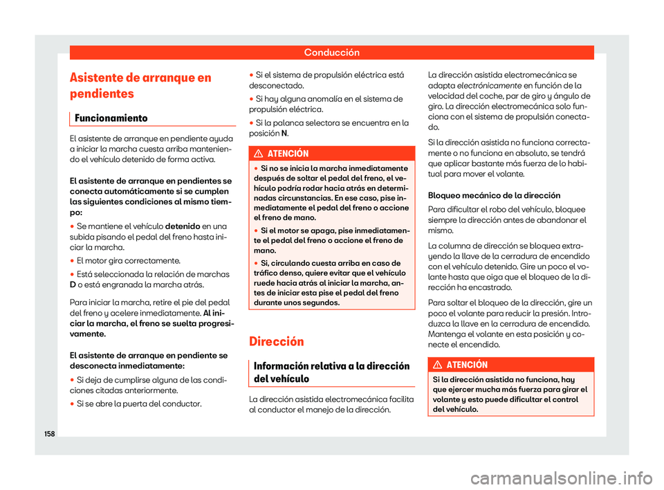 Seat Mii electric 2020 Manual de instrucciones (in Spanish) Conducci Seat Mii electric 2020 Manual de instrucciones (in Spanish) Conducci