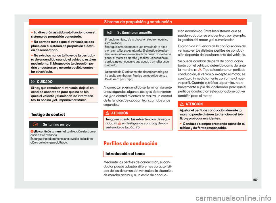 Seat Mii electric 2020 Manual de instrucciones (in Spanish) Sistema de propulsi Seat Mii electric 2020 Manual de instrucciones (in Spanish) Sistema de propulsi