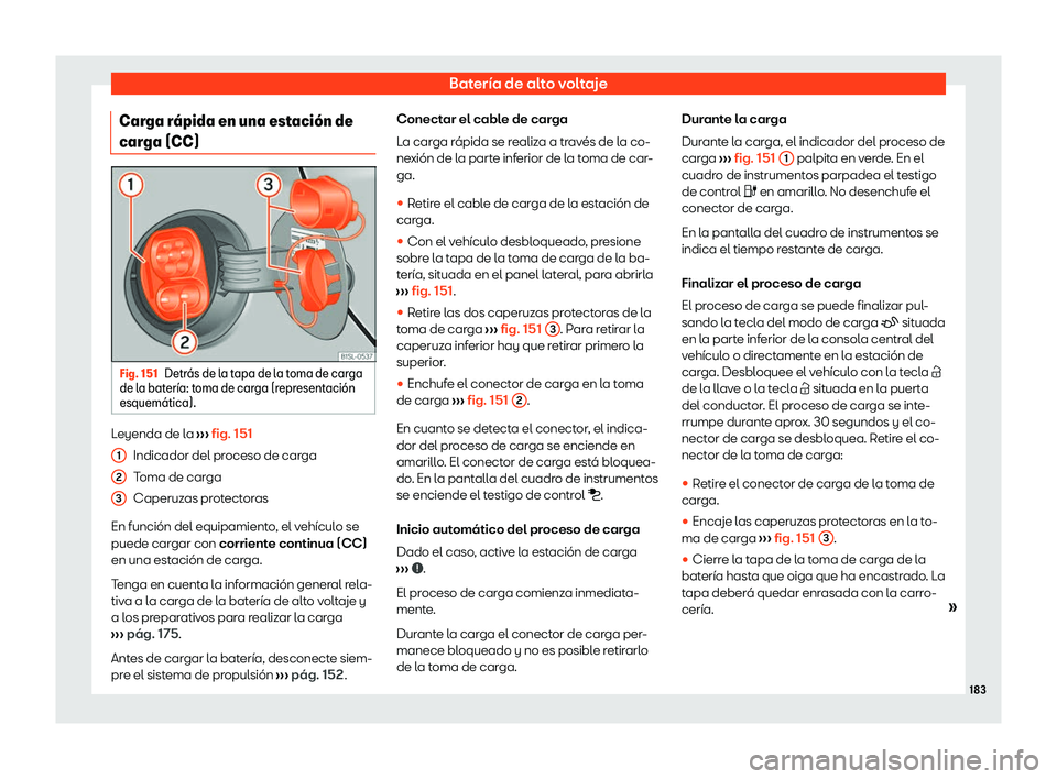 Seat Mii electric 2020 Manual de instrucciones (in Spanish) Bater Seat Mii electric 2020 Manual de instrucciones (in Spanish) Bater
