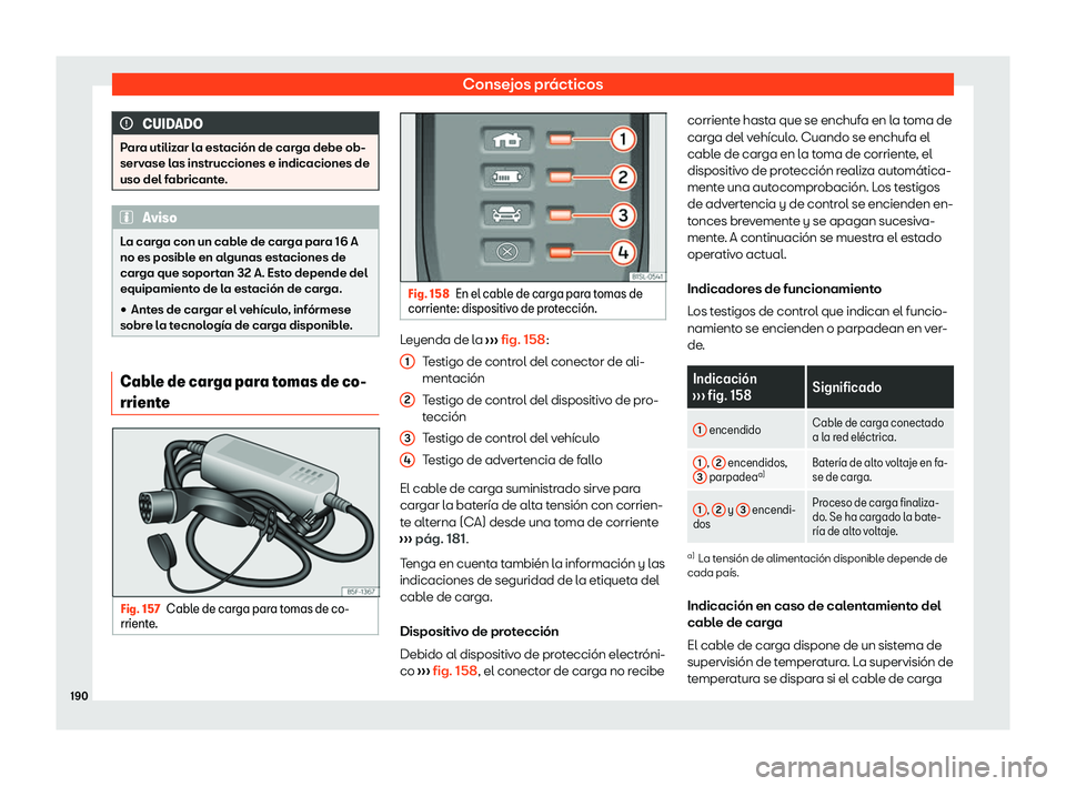 Seat Mii electric 2020 Manual de instrucciones (in Spanish) Consejos pr Seat Mii electric 2020 Manual de instrucciones (in Spanish) Consejos pr