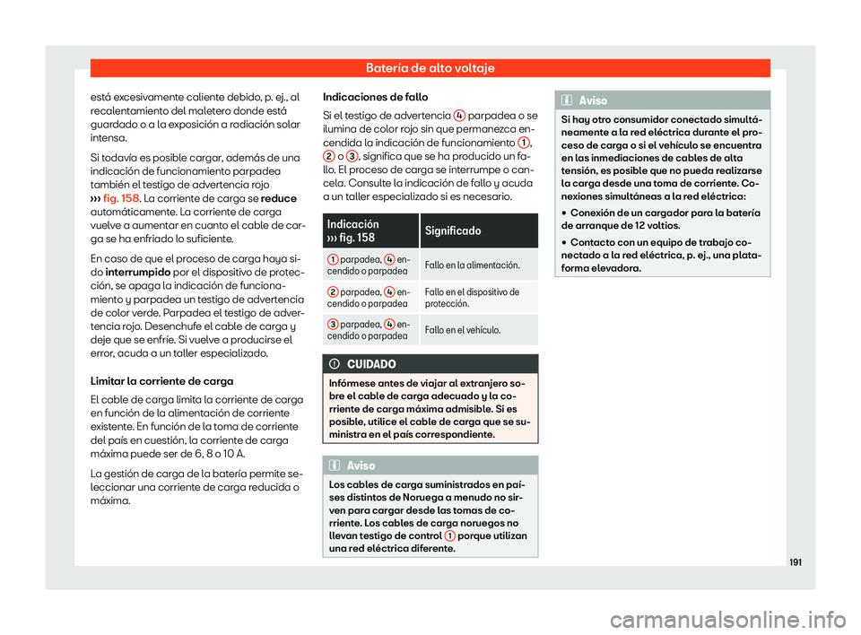 Seat Mii electric 2020 Manual de instrucciones (in Spanish) Bater Seat Mii electric 2020 Manual de instrucciones (in Spanish) Bater