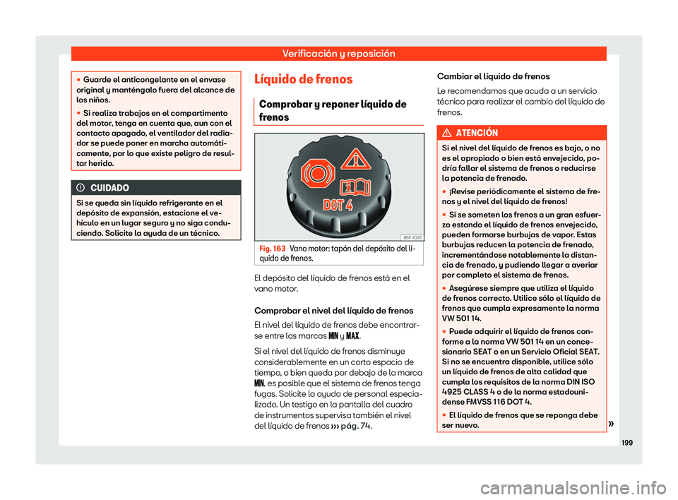 Seat Mii electric 2020 Manual de instrucciones (in Spanish) Verificaci Seat Mii electric 2020 Manual de instrucciones (in Spanish) Verificaci