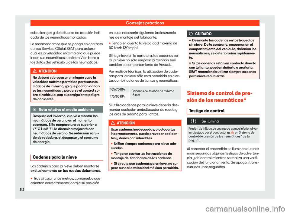 Seat Mii electric 2020 Manual de instrucciones (in Spanish) Consejos pr Seat Mii electric 2020 Manual de instrucciones (in Spanish) Consejos pr