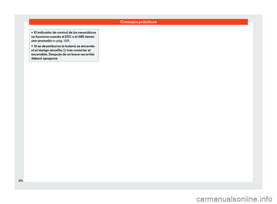 Seat Mii electric 2020 Manual de instrucciones (in Spanish) Consejos pr Seat Mii electric 2020 Manual de instrucciones (in Spanish) Consejos pr