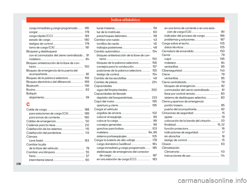 Seat Mii electric 2020 Manual de instrucciones (in Spanish) Seat Mii electric 2020 Manual de instrucciones (in Spanish)