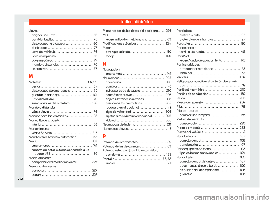 Seat Mii electric 2020 Manual de instrucciones (in Spanish) Seat Mii electric 2020 Manual de instrucciones (in Spanish)