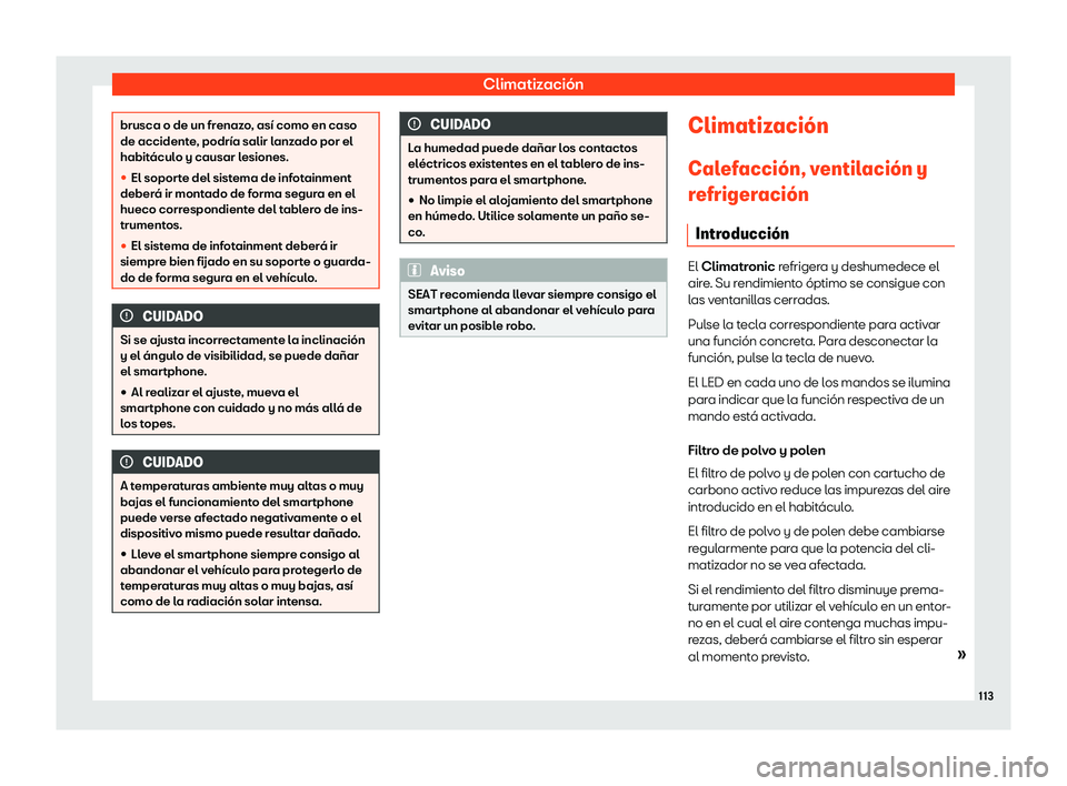 Seat Mii electric 2019  Manual de instrucciones (in Spanish) Climatizaci
