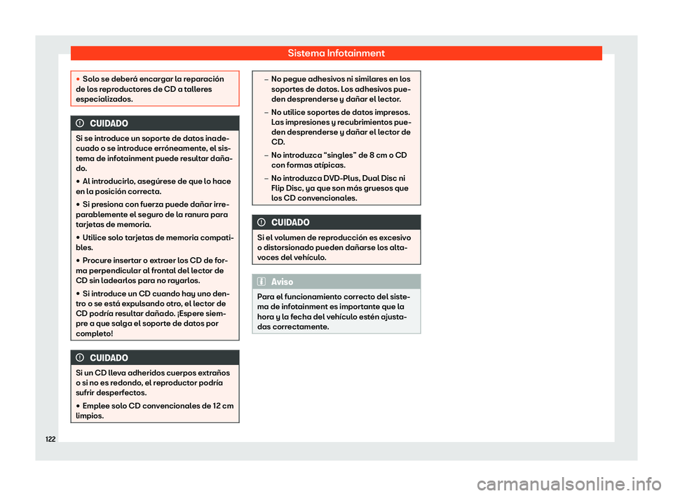 Seat Mii electric 2019  Manual de instrucciones (in Spanish) Sistema Infotainment
