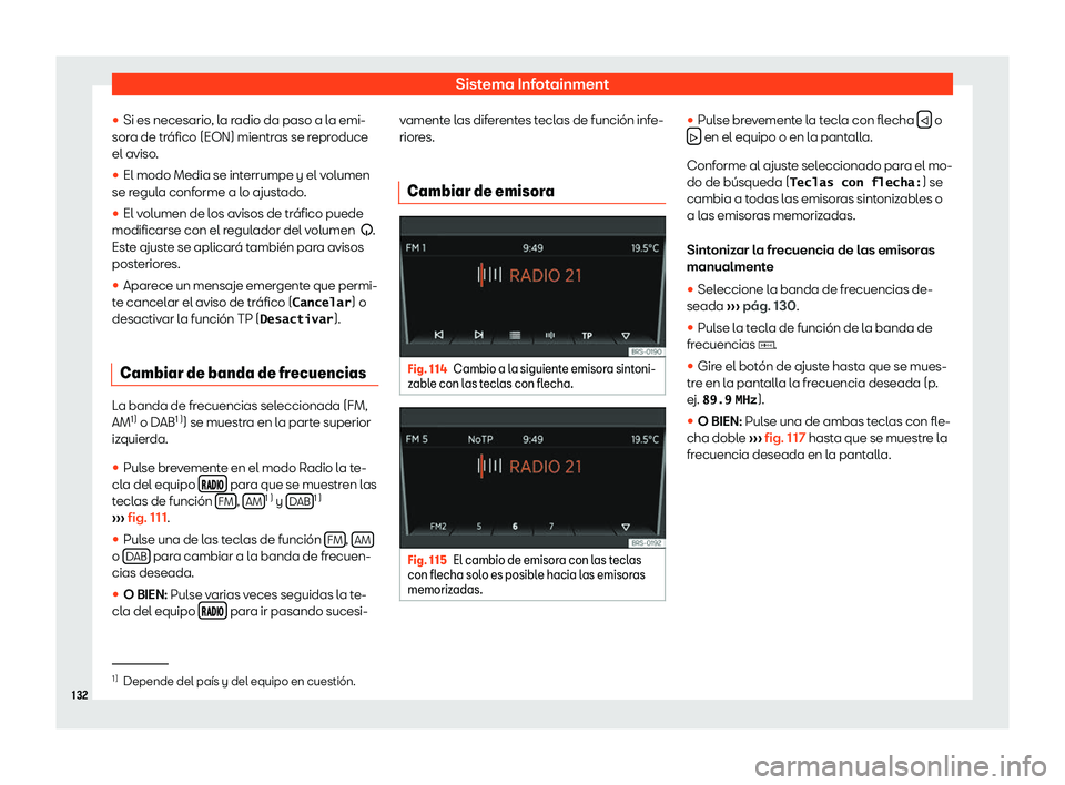 Seat Mii electric 2019  Manual de instrucciones (in Spanish) Sistema Infotainment
