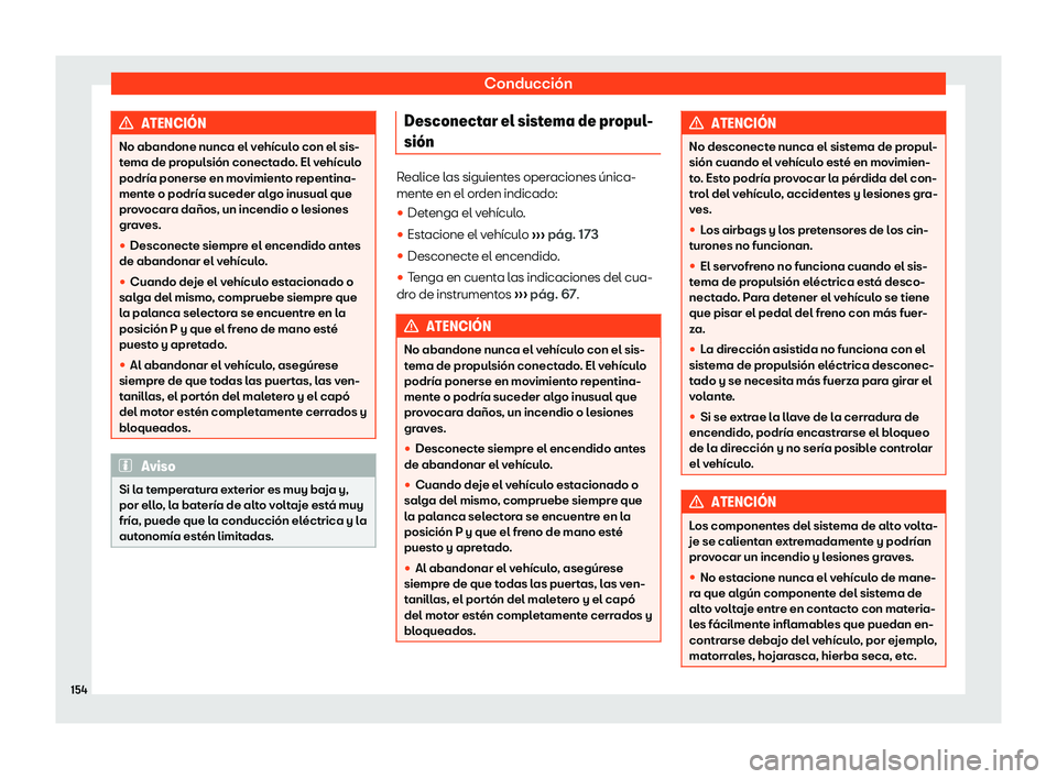 Seat Mii electric 2019 Manual de instrucciones (in Spanish) Conducci Seat Mii electric 2019 Manual de instrucciones (in Spanish) Conducci