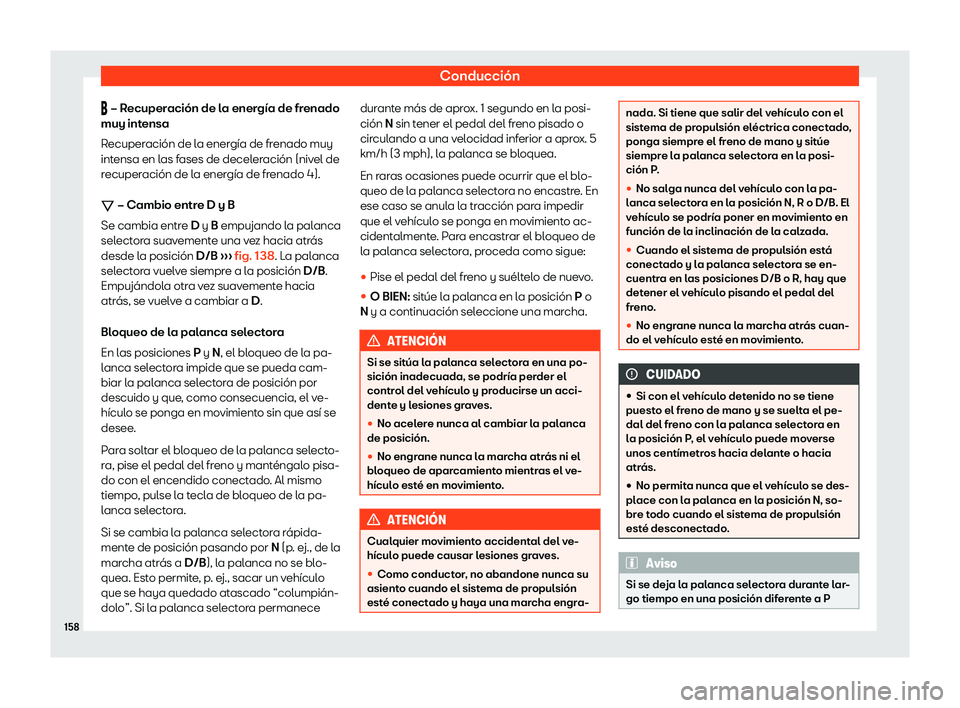Seat Mii electric 2019 Manual de instrucciones (in Spanish) Conducci Seat Mii electric 2019 Manual de instrucciones (in Spanish) Conducci