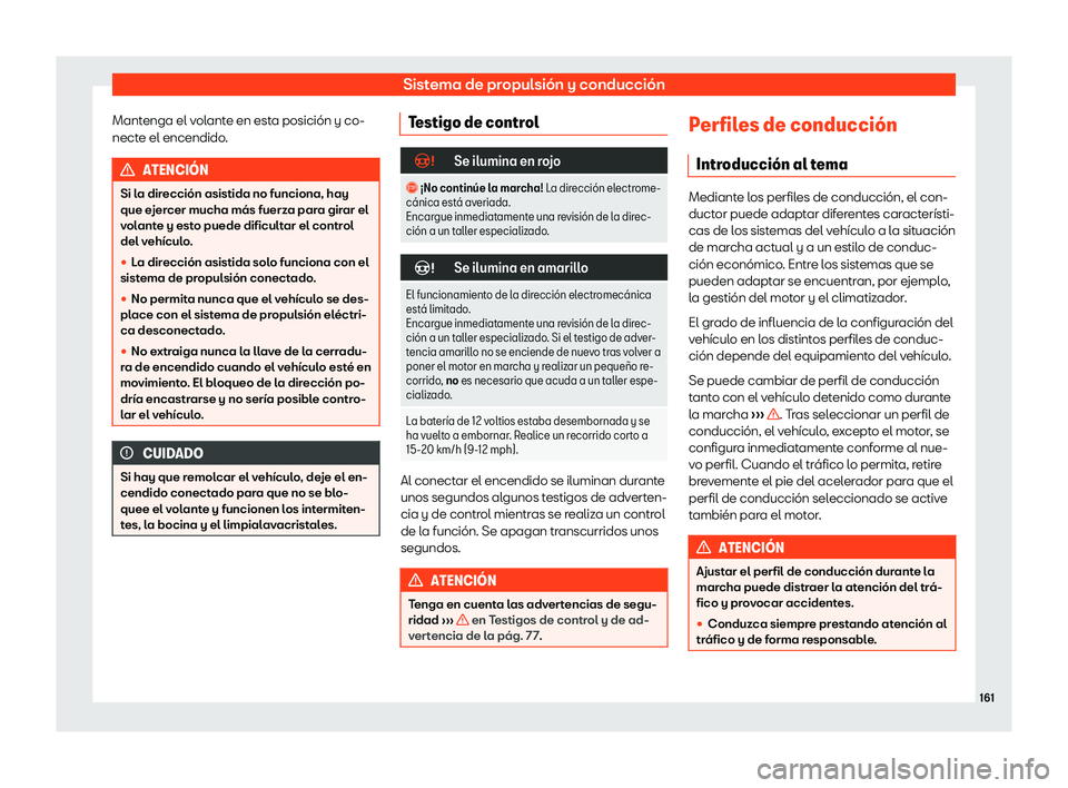 Seat Mii electric 2019 Manual de instrucciones (in Spanish) Sistema de propulsi Seat Mii electric 2019 Manual de instrucciones (in Spanish) Sistema de propulsi