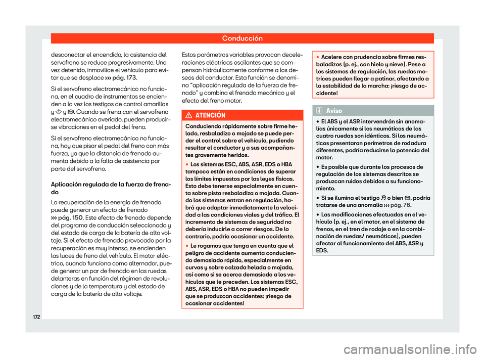 Seat Mii electric 2019  Manual de instrucciones (in Spanish) Conducci