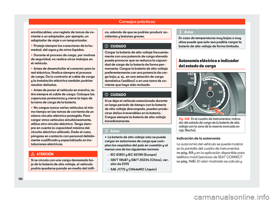 Seat Mii electric 2019 Manual de instrucciones (in Spanish) Consejos pr Seat Mii electric 2019 Manual de instrucciones (in Spanish) Consejos pr
