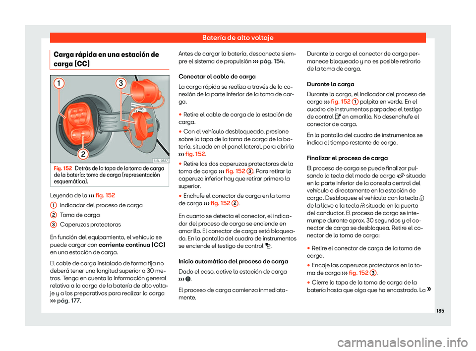 Seat Mii electric 2019 Manual de instrucciones (in Spanish) Bater Seat Mii electric 2019 Manual de instrucciones (in Spanish) Bater