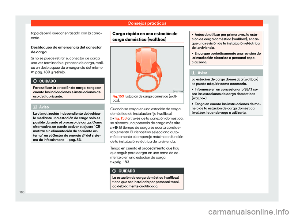 Seat Mii electric 2019 Manual de instrucciones (in Spanish) Consejos pr Seat Mii electric 2019 Manual de instrucciones (in Spanish) Consejos pr