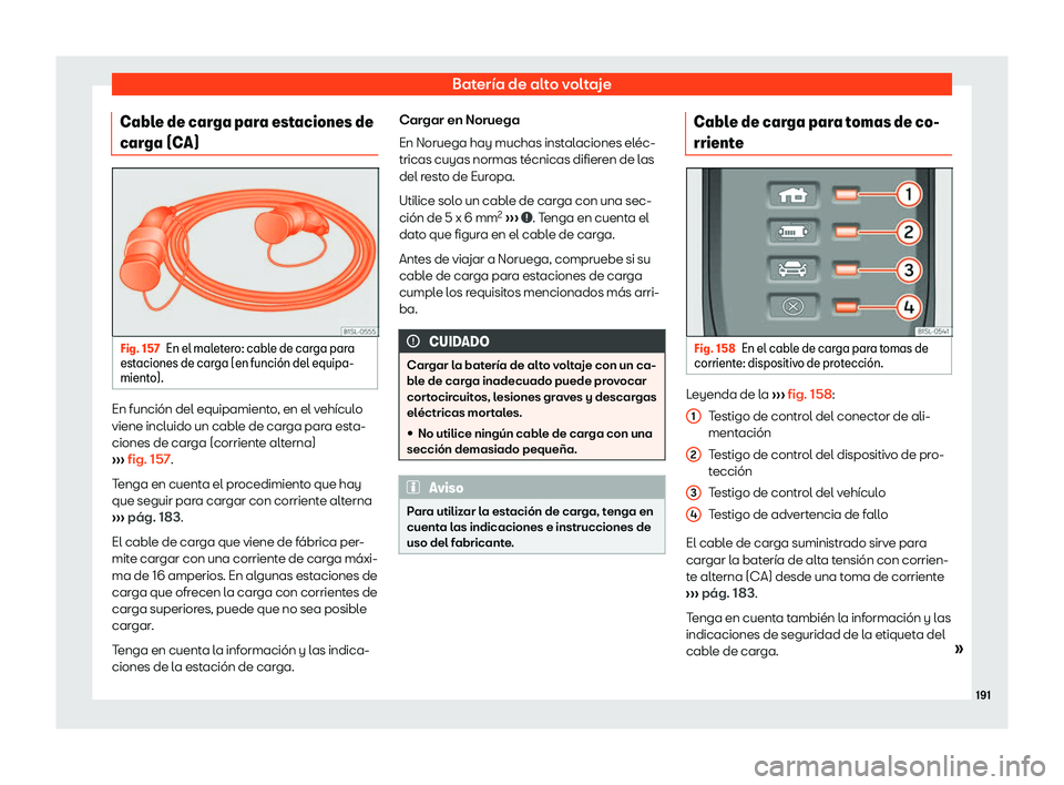 Seat Mii electric 2019 Manual de instrucciones (in Spanish) Bater Seat Mii electric 2019 Manual de instrucciones (in Spanish) Bater
