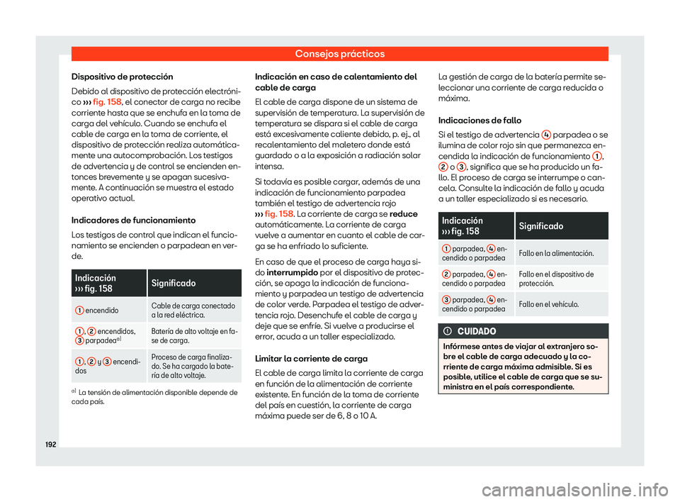 Seat Mii electric 2019 Manual de instrucciones (in Spanish) Consejos pr Seat Mii electric 2019 Manual de instrucciones (in Spanish) Consejos pr