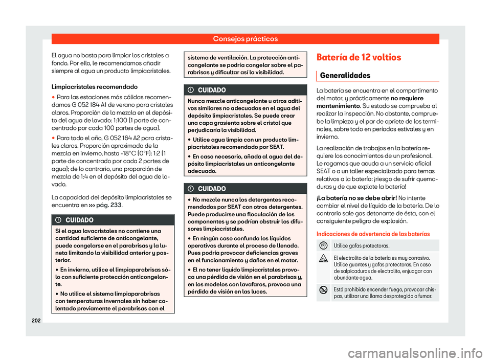 Seat Mii electric 2019 Manual de instrucciones (in Spanish) Consejos pr Seat Mii electric 2019 Manual de instrucciones (in Spanish) Consejos pr