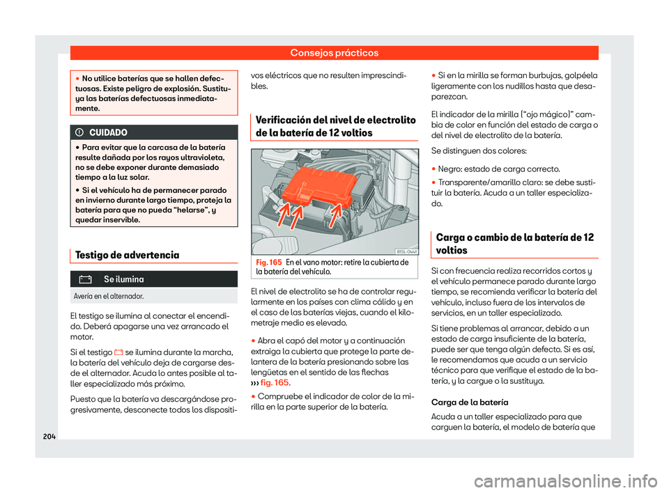 Seat Mii electric 2019 Manual de instrucciones (in Spanish) Consejos pr Seat Mii electric 2019 Manual de instrucciones (in Spanish) Consejos pr