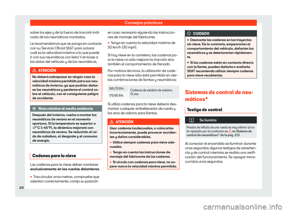 Seat Mii electric 2019 Manual de instrucciones (in Spanish) Consejos pr Seat Mii electric 2019 Manual de instrucciones (in Spanish) Consejos pr