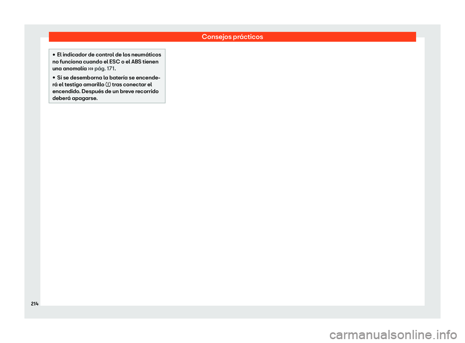 Seat Mii electric 2019 Manual de instrucciones (in Spanish) Consejos pr Seat Mii electric 2019 Manual de instrucciones (in Spanish) Consejos pr