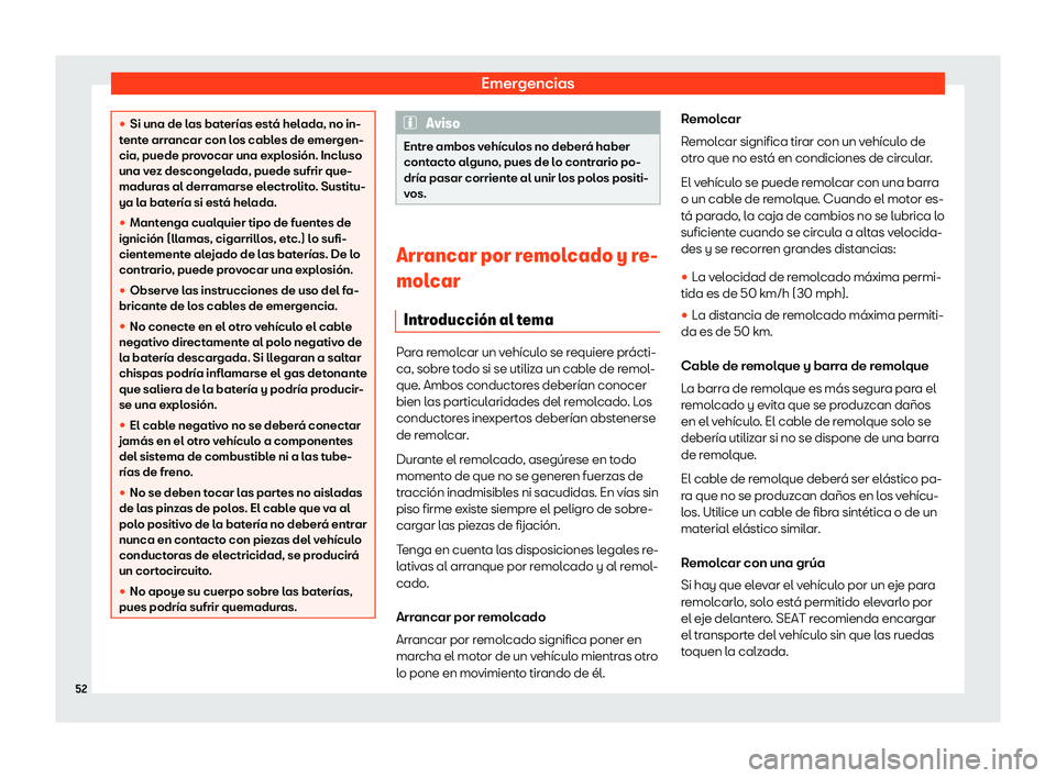 Seat Mii electric 2019  Manual de instrucciones (in Spanish) Emergencias
