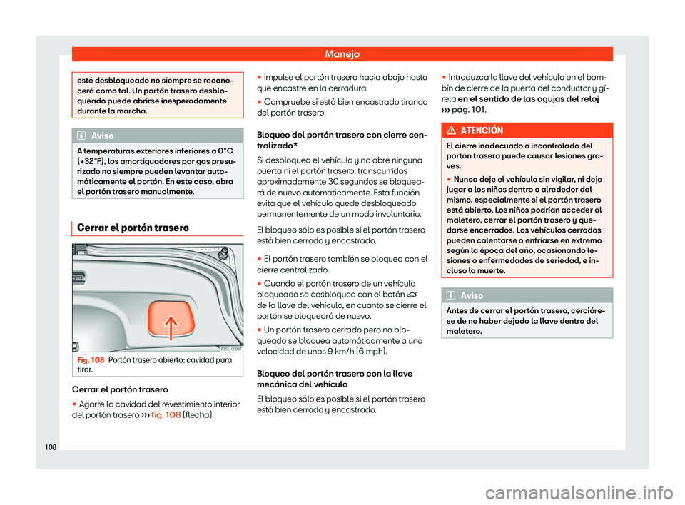 Seat Mii electric 2018  Manual de instrucciones (in Spanish) Manejo
est