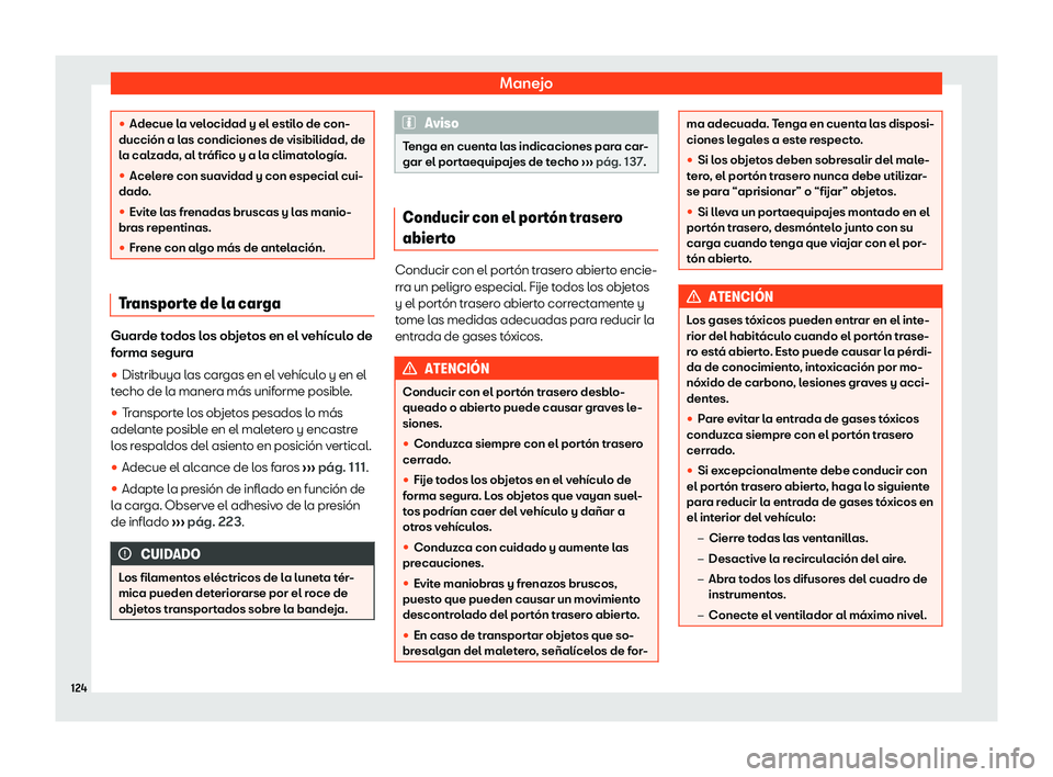 Seat Mii electric 2018  Manual de instrucciones (in Spanish) Manejo
