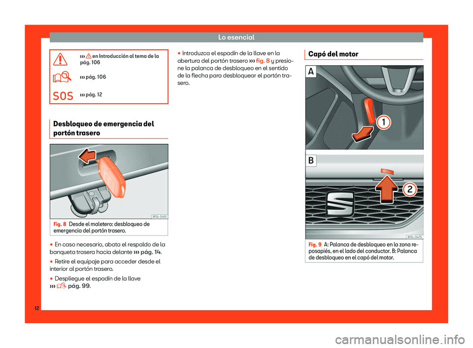 Seat Mii electric 2018  Manual de instrucciones (in Spanish) Lo esencial
� 