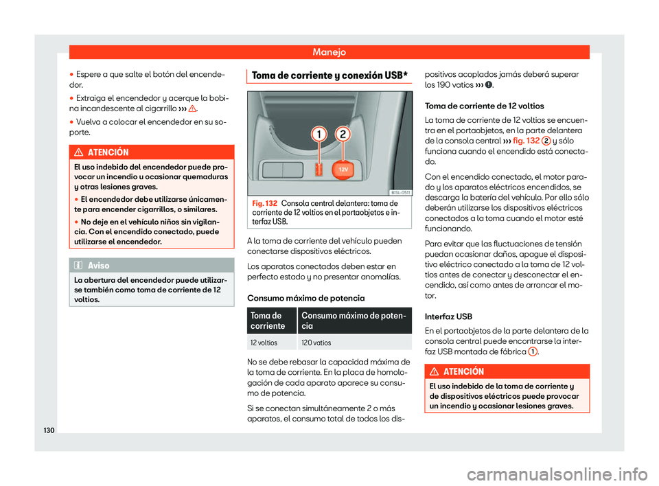 Seat Mii electric 2018  Manual de instrucciones (in Spanish) Manejo
